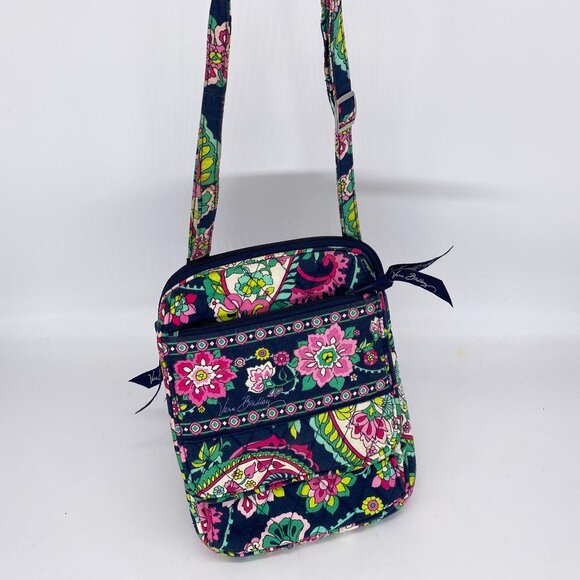 Vera Bradley Bag Mini Hipster Crossbody Petal Paisley Adjustable Strap Purse - Picture 11 of 12